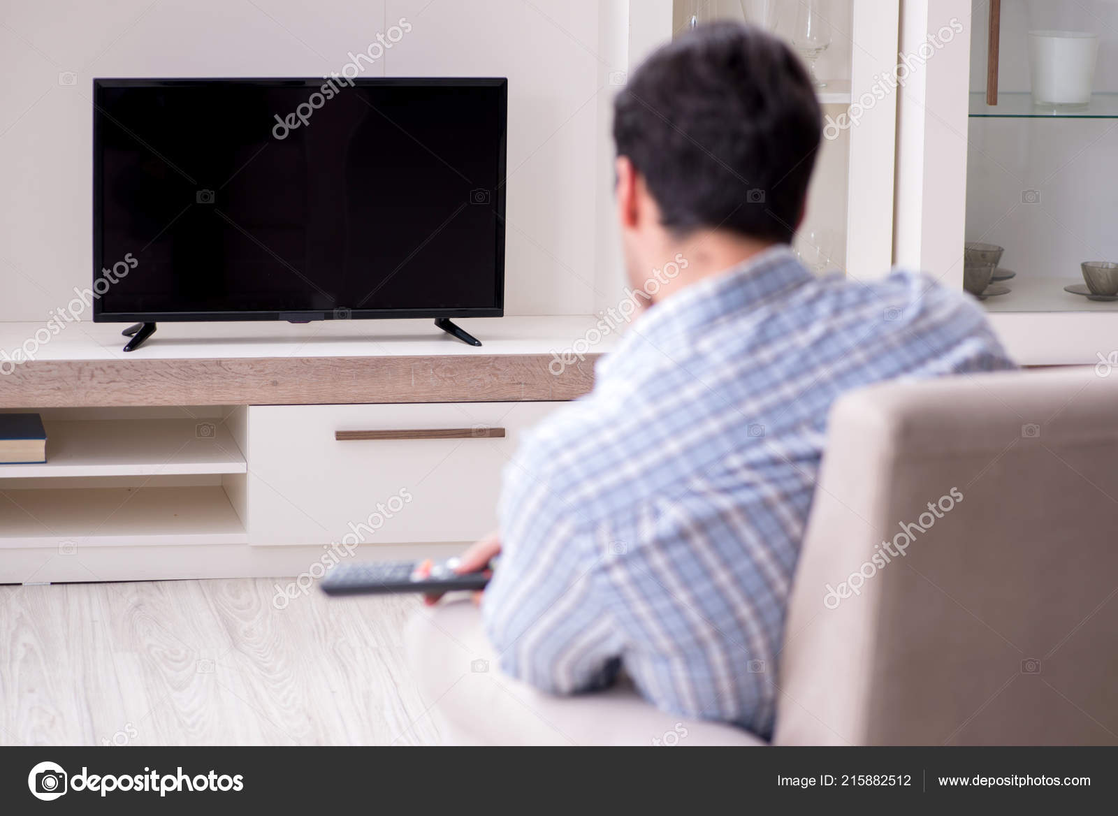 lazy person watching tv