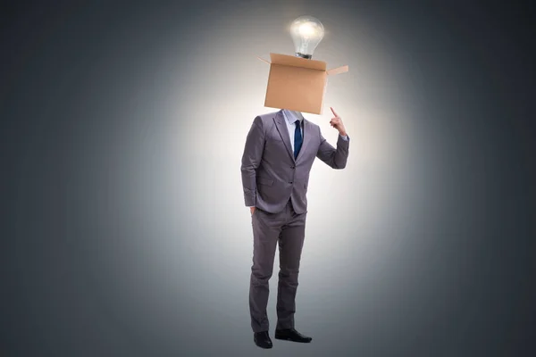 Businessman in thinking out of box concept — Stock Photo, Image