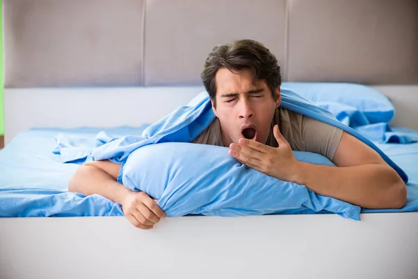 Man suffering from sleeping disorder and insomnia