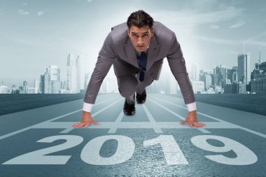 Bitirme üzerinde işadamı sıraya yarışta 2019 için