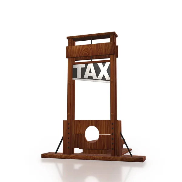 Geschäftskonzept der Belastung durch Steuerzahlungen - 3D-Darstellung — Stockfoto