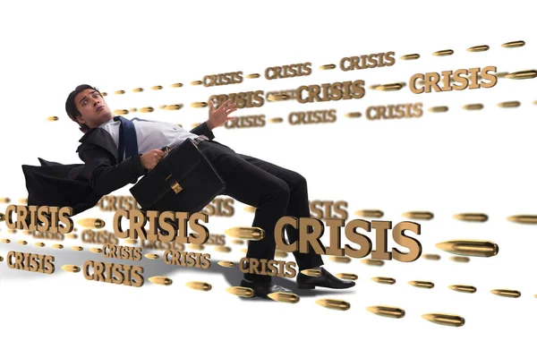 Бизнес-концепция кризиса и рецессии — стоковое фото