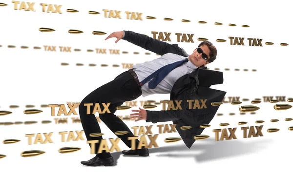 Geschäftskonzept der Steuerzahlungen belastet — Stockfoto