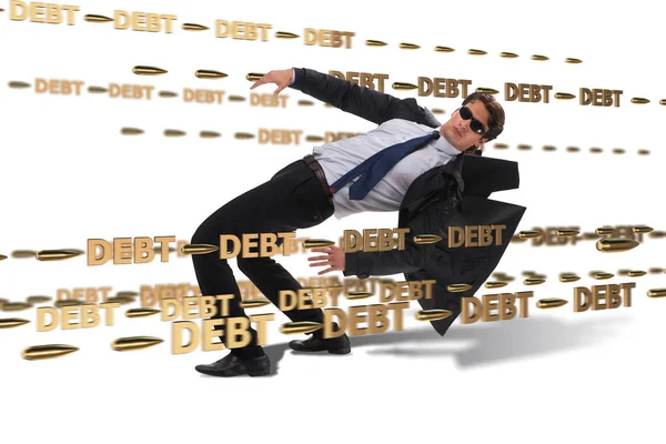 Concetto aziendale di debito e indebitamento — Foto Stock