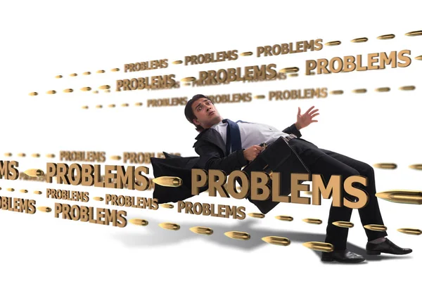 Επιχειρηματικό πρόβλημα και πρόκληση έννοια με τον επιχειρηματία — Φωτογραφία Αρχείου