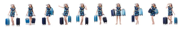 Woman planning to go on summer vacation — Stock Photo, Image