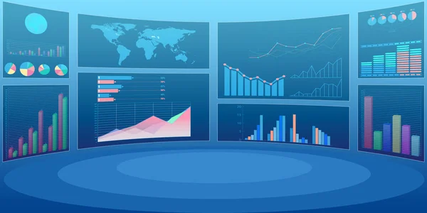 Concepto de gráficos empresariales y visualización financiera — Foto de Stock