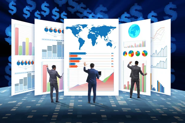 Begreppet företagsdiagram och finansiell visualisering — Stockfoto