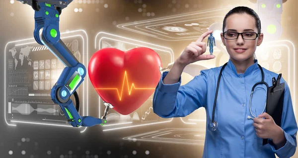 Concepto de telemedicina con monitorización remota de la condición cardíaca —  Fotos de Stock