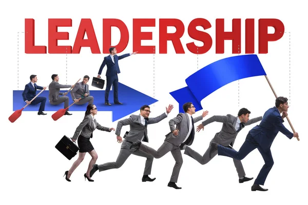 Concept of leadership with many business situations — Stock Photo, Image