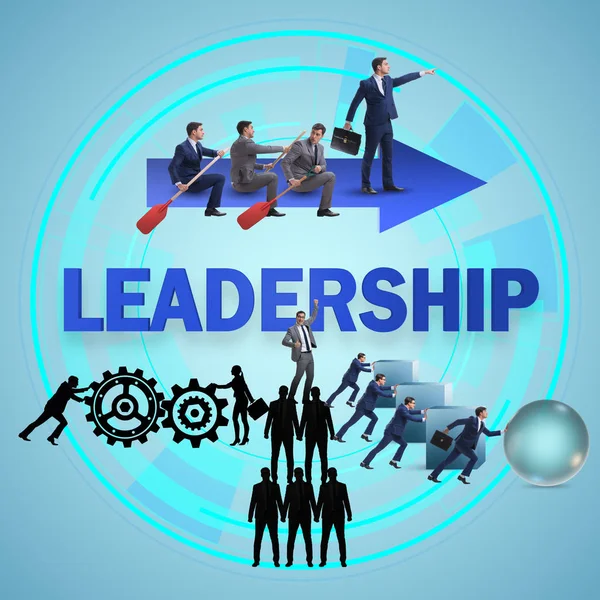 Concepto de liderazgo con muchas situaciones de negocio —  Fotos de Stock