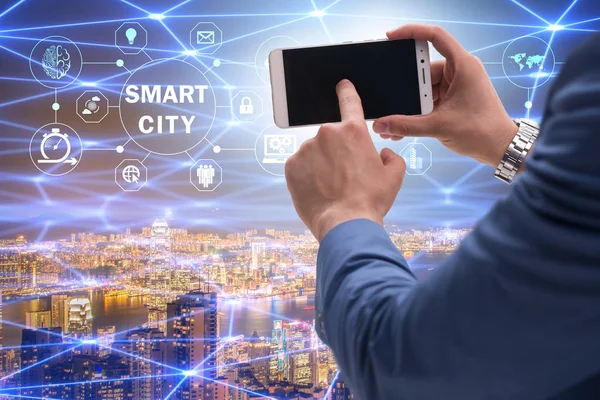 Smart city dans le concept d'innovation — Photo