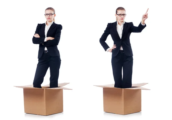 Woman businesswoman isolated on white — Stock Photo, Image