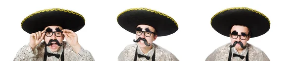 Orang meksiko yang lucu terisolasi di atas putih — Stok Foto