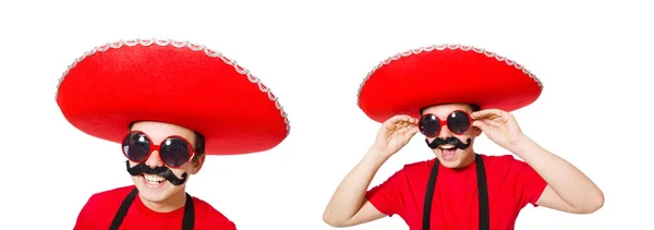 Grappig Mexicaans geïsoleerd op de witte — Stockfoto