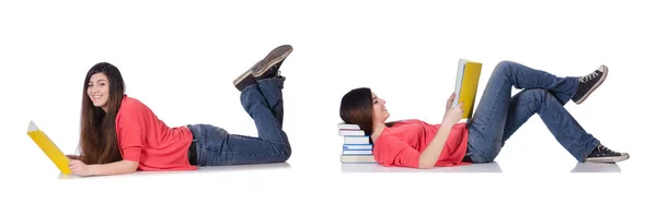 Young student isolated on the white — Stock Photo, Image