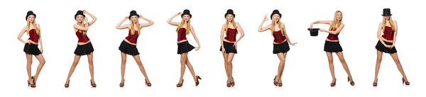 Женщина-волшебница, изолированная на белом