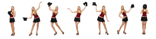 Женщина-волшебница, изолированная на белом