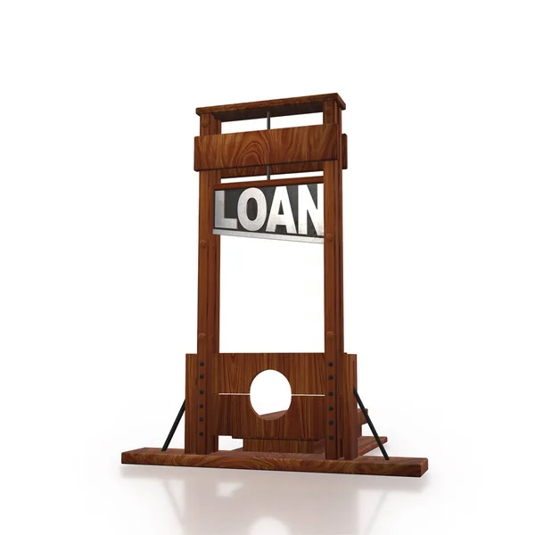 债务和借款的商业概念- 3D渲染 — 图库照片