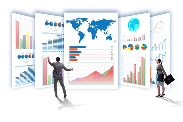 Begreppet företagsdiagram och finansiell visualisering — Stockfoto