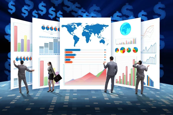 Concept de business chart et visualisation de la finance — Photo