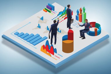 Ticari bilgi grafikleri konsepti işadamı