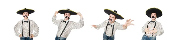 Αστείος Μεξικανός απομονωμένος στο λευκό — Φωτογραφία Αρχείου