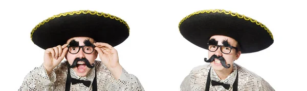 Grappig Mexicaans geïsoleerd op de witte — Stockfoto