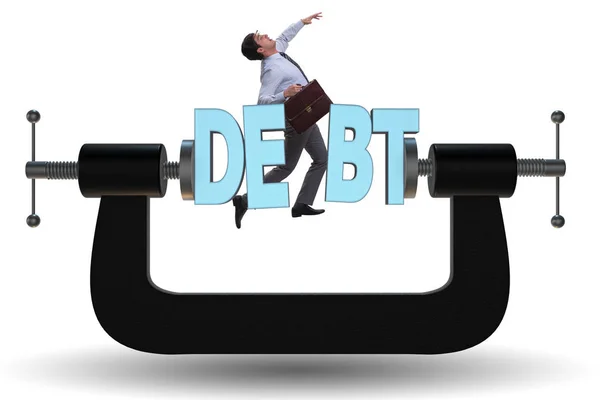 빚과 빌리는 일에 대한 사업 개념 — 스톡 사진