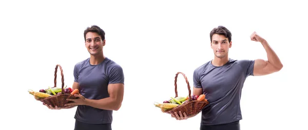 宣传健康饮食和运动的益处的人 — 图库照片