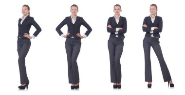 Beyazların arasında izole edilmiş iş kadını