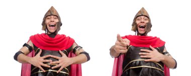 Beyaz izole gladyatör