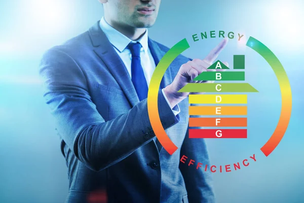 エネルギー効率の概念のビジネスマン — ストック写真
