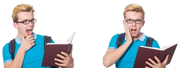 Young student isolated on white background — Stock Photo, Image