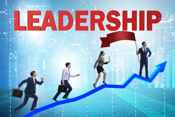 Conceito de liderança com muitas situações de negócio — Fotografia de Stock