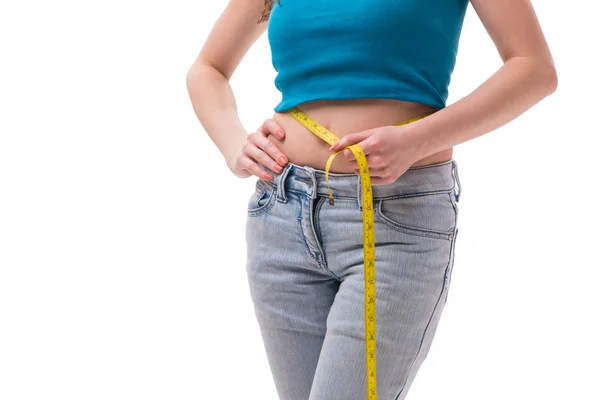 Concept Dieting Oversized Jeans — Stock Photo, Image