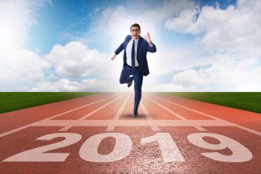 Bitirme üzerinde işadamı sıraya yarışta 2019 için