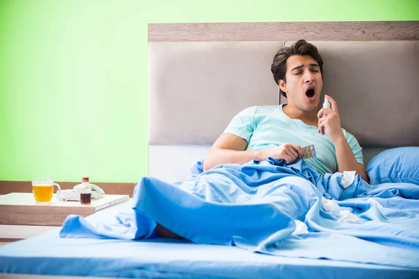Man suffering from sleeping disorder and insomnia