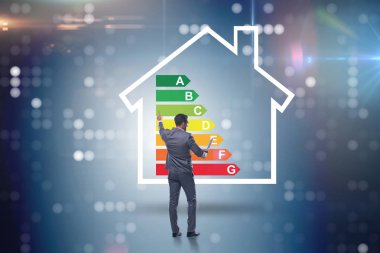 Enerji verimliliği kavramında iş adamı