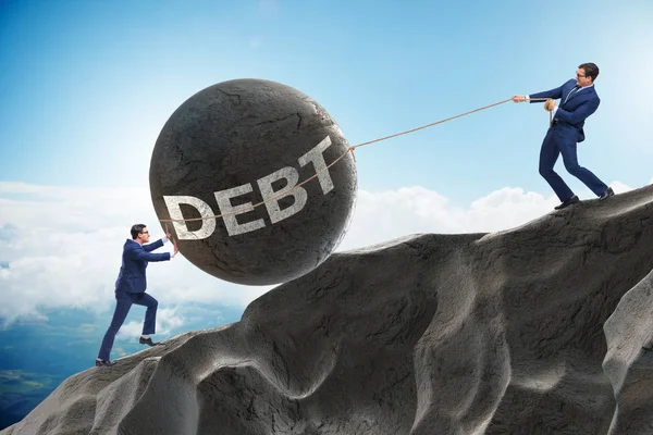 Concept d'entreprise de la dette et de l'emprunt — Photo