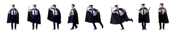 Student graduate isolated on white background — Stock Photo, Image