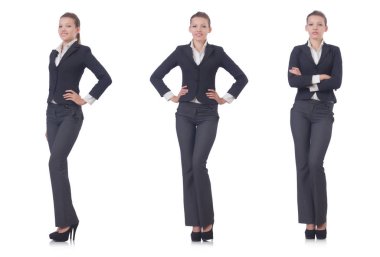 Beyazların arasında izole edilmiş iş kadını