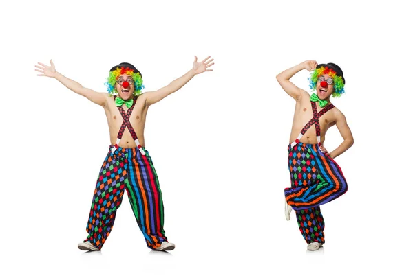 Funny clown isolated on the white background — Stock Photo, Image