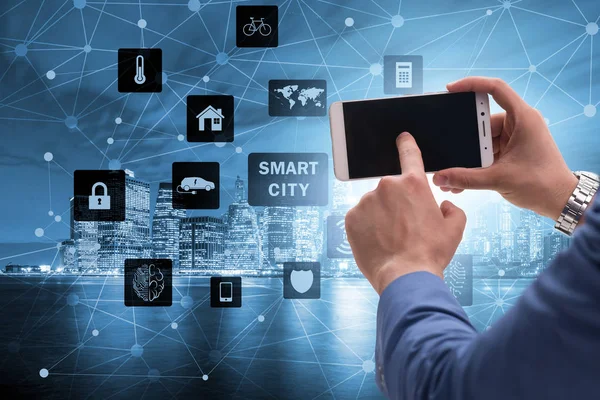 Smart city dans le concept d'innovation — Photo
