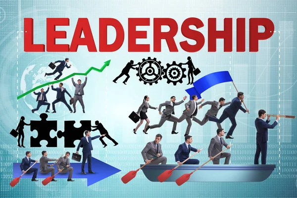 多くのビジネスの状況とリーダーシップの概念 — ストック写真