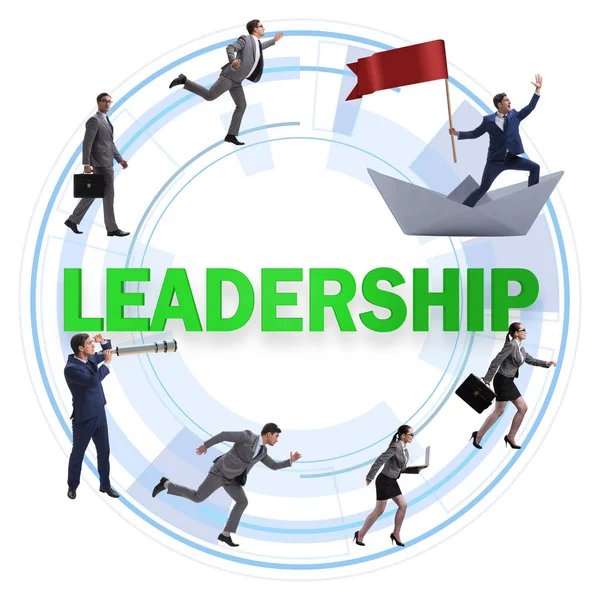 Concept of leadership with many business situations — Stock Photo, Image