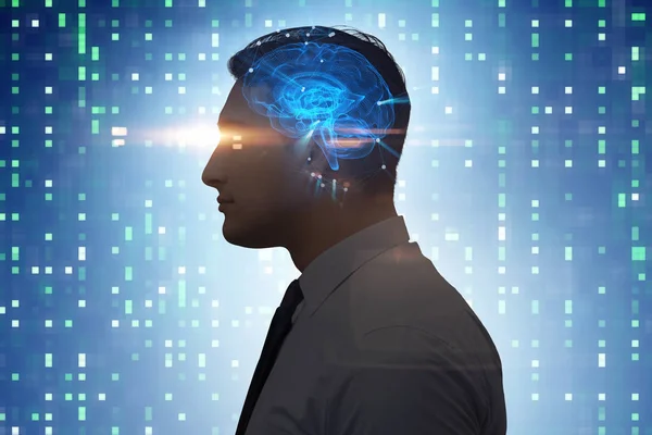 Artificial intelligence concept with man — Stock Photo, Image