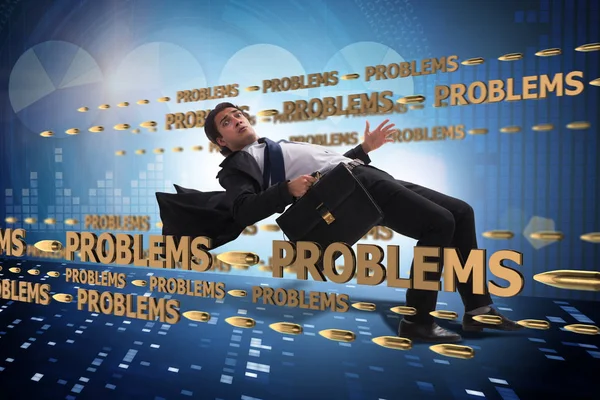 Üzleti probléma és kihívás koncepció az üzletemberrel — Stock Fotó