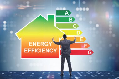 Enerji verimliliği kavramında iş adamı