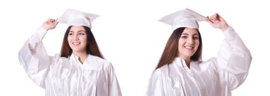 Beyaz genç kız öğrenci